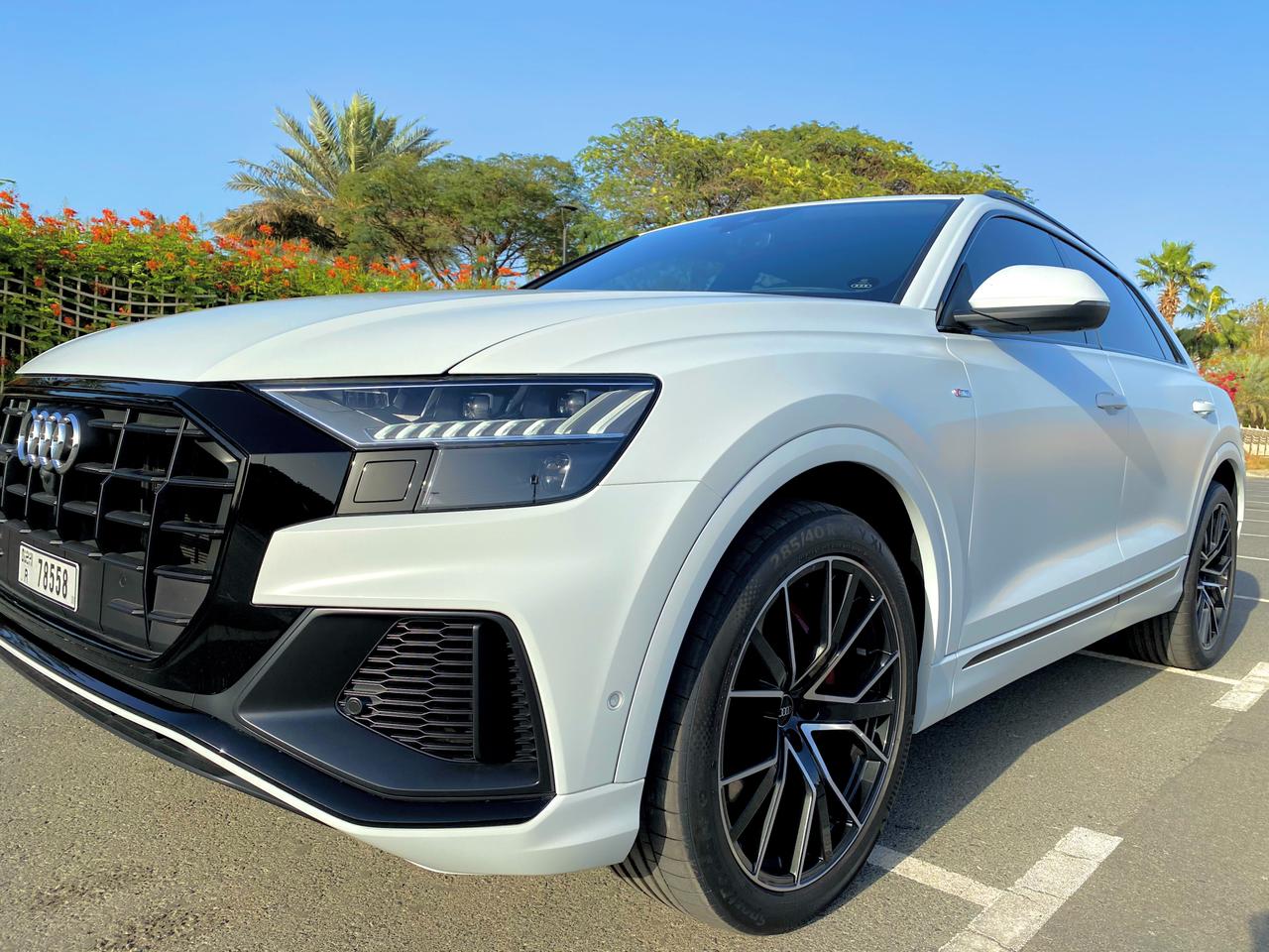 Rent 2022 Audi Q8 White in Dubai photo 2