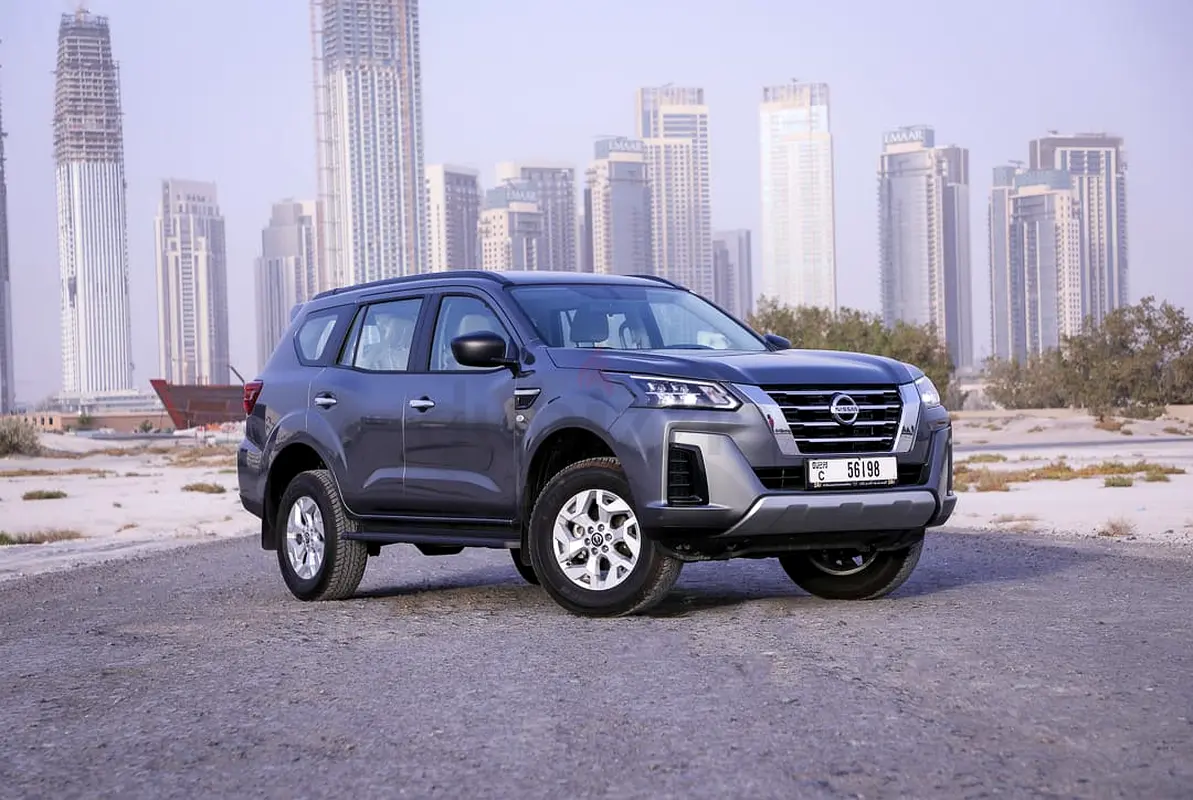 2021 Nissan Xterra Grey Rental in Dubai photo 3
