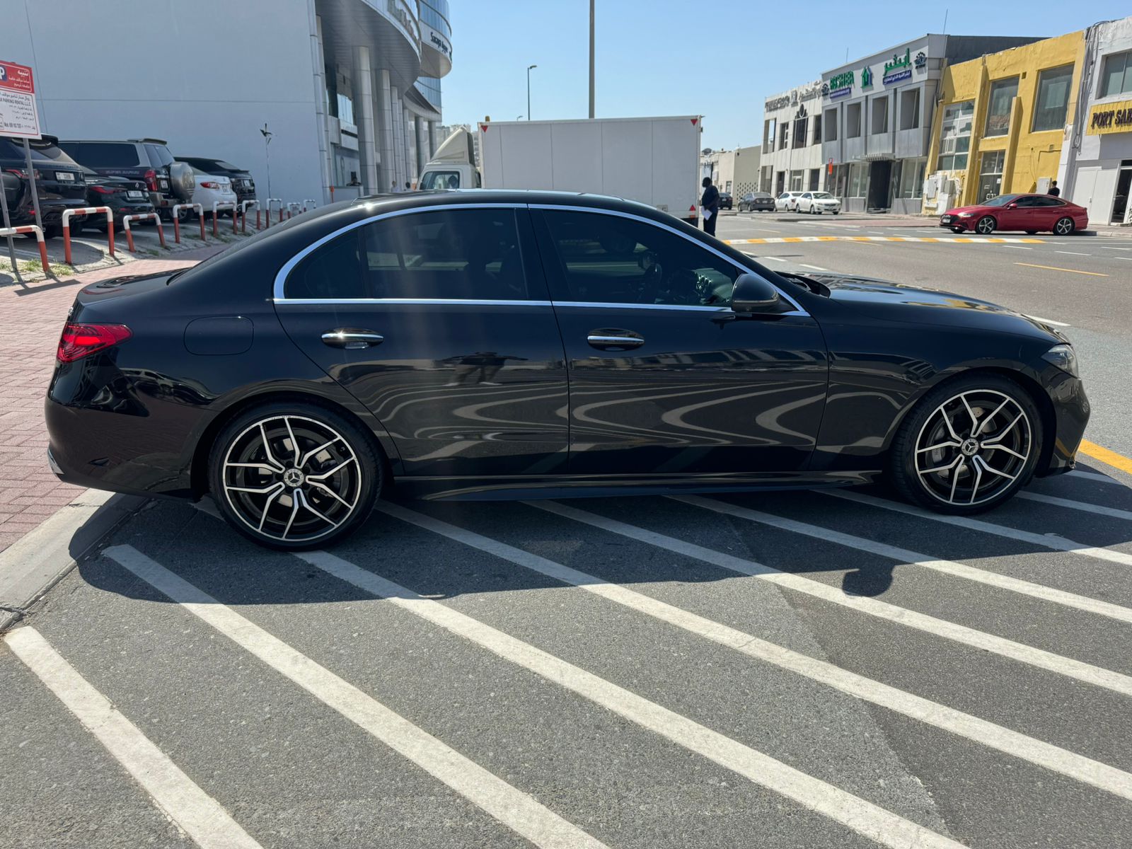 2022 Mercedes-Benz C200 Black Rental in Dubai photo 4