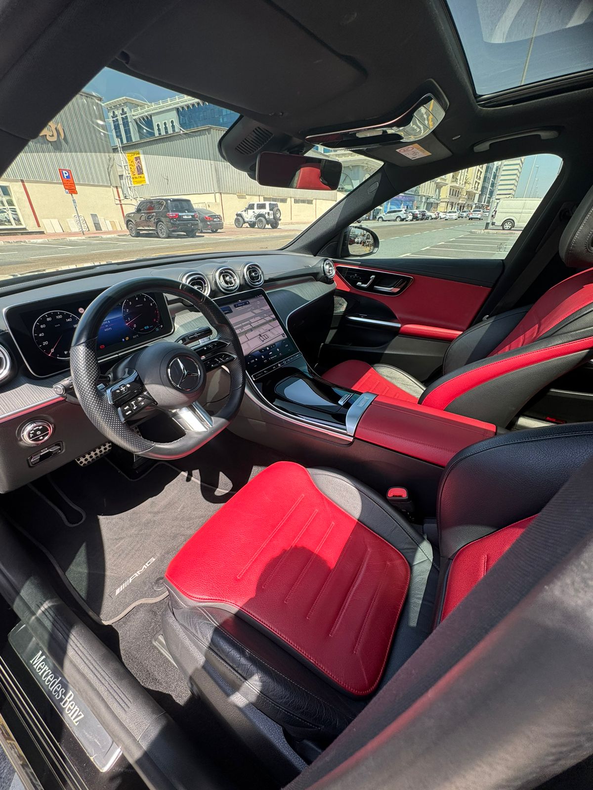 2022 Mercedes-Benz C200 Black Rental in Dubai photo 5