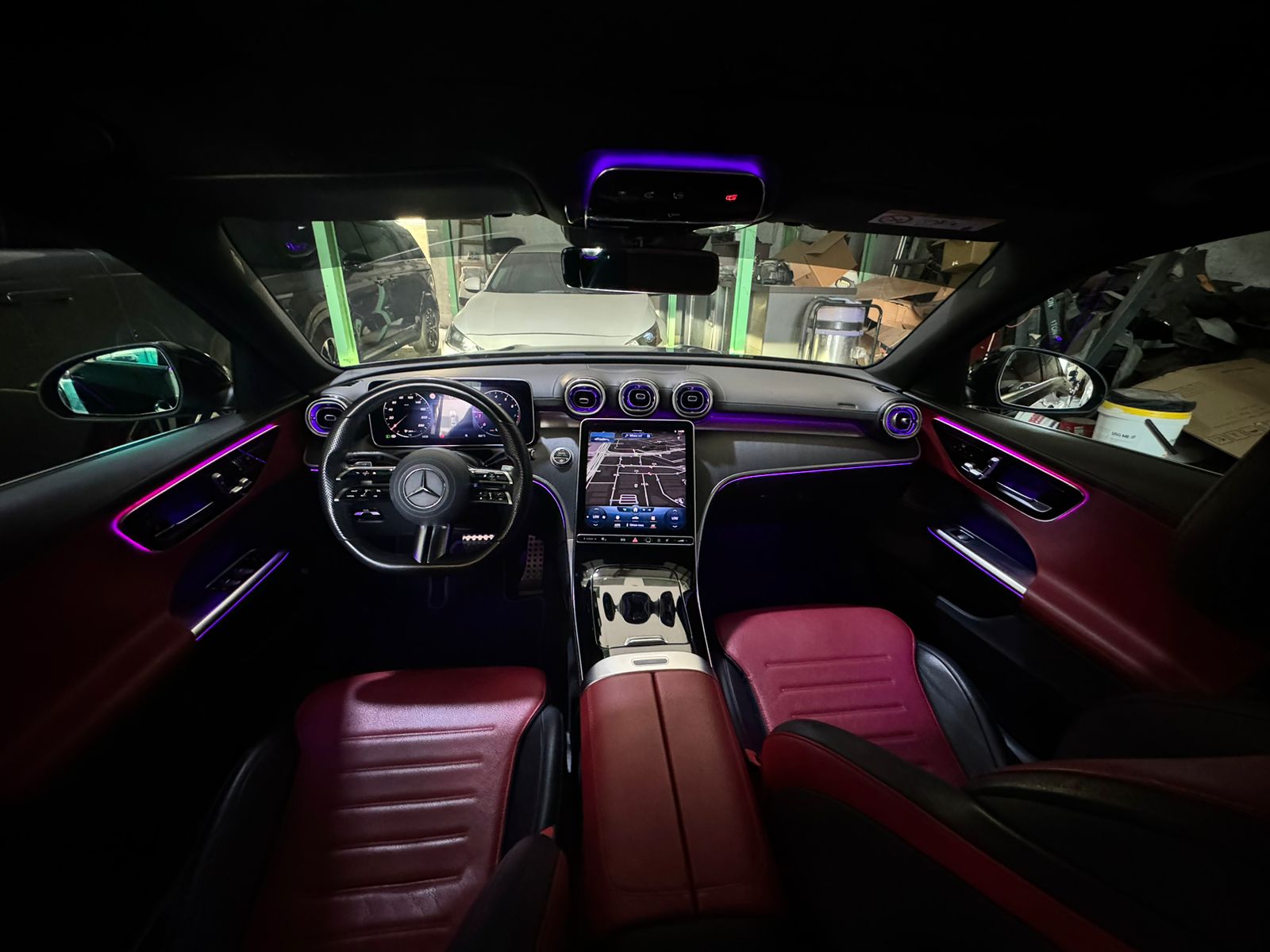 2022 Mercedes-Benz C200 Black Rental in Dubai photo 6