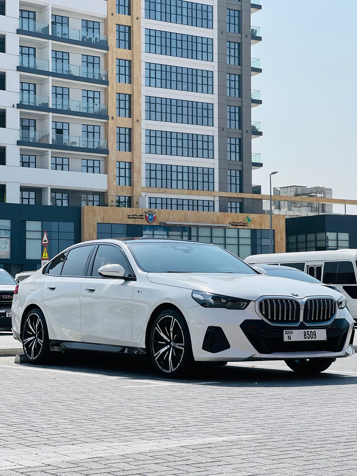 2025 BMW 530i White for Rent in Dubai