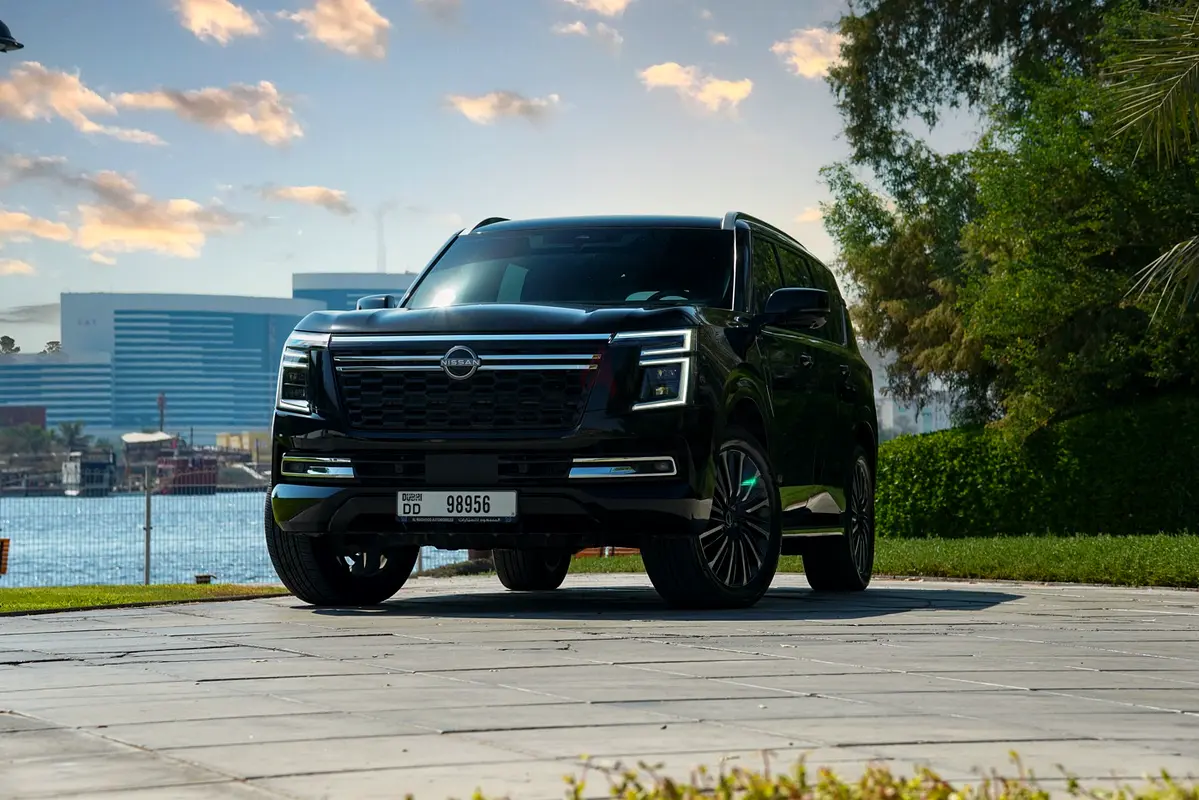2025 Nissan Patrol for Rent in Al Garhoud (Black) photo 3