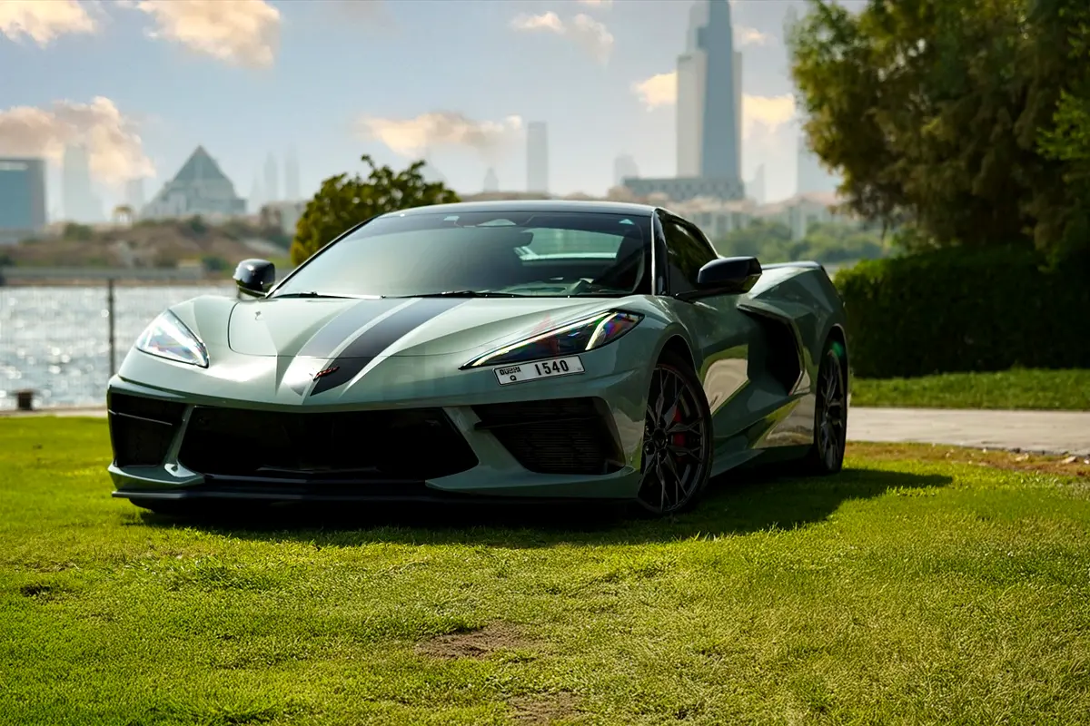 2024 Chevrolet Corvette for Rent in Al Garhoud (Green) rental in Al Garhoud, Dubai