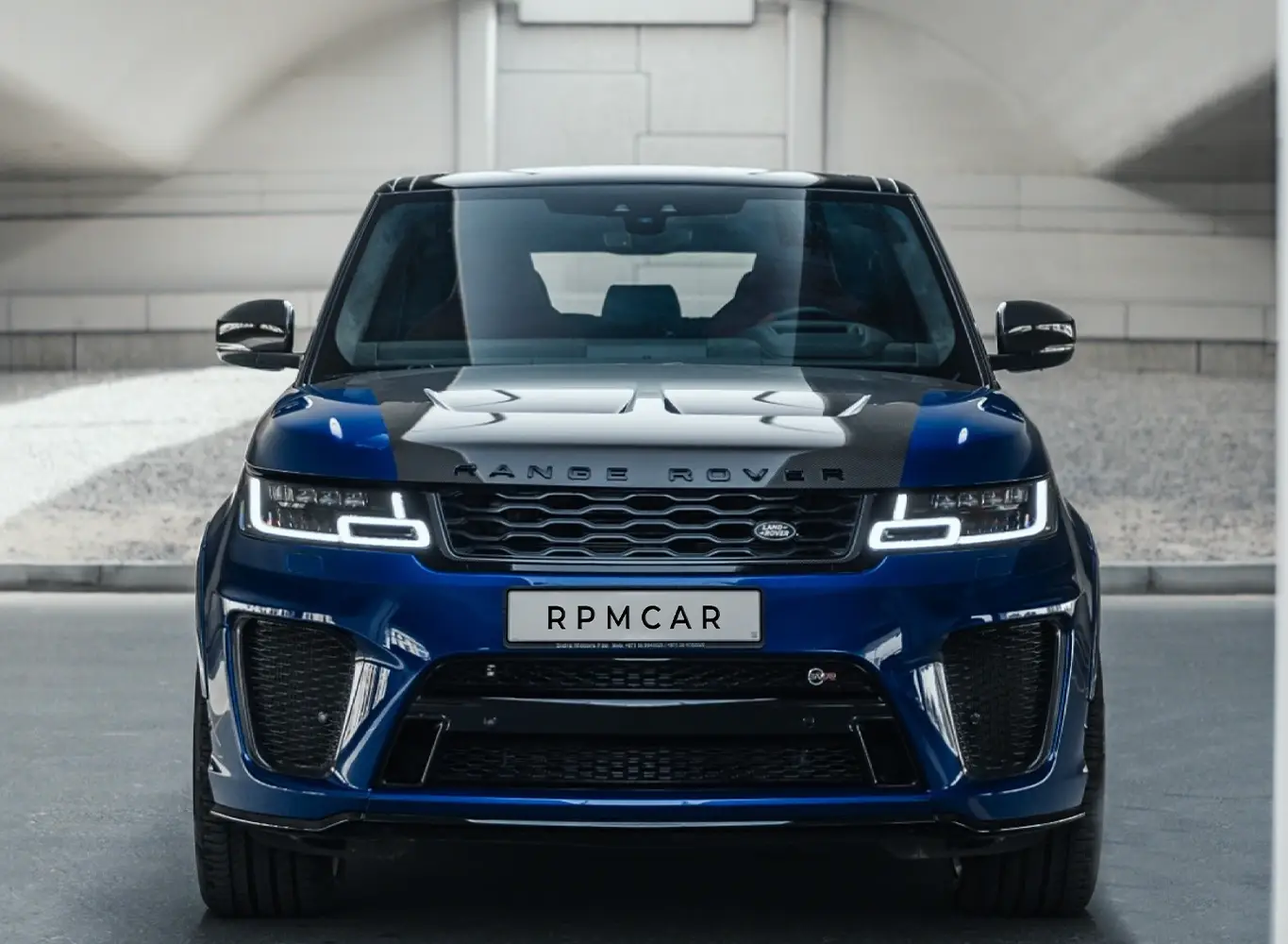 2022 Land Rover Range Rover Sport SVR Blue for Rent in Dubai photo 2