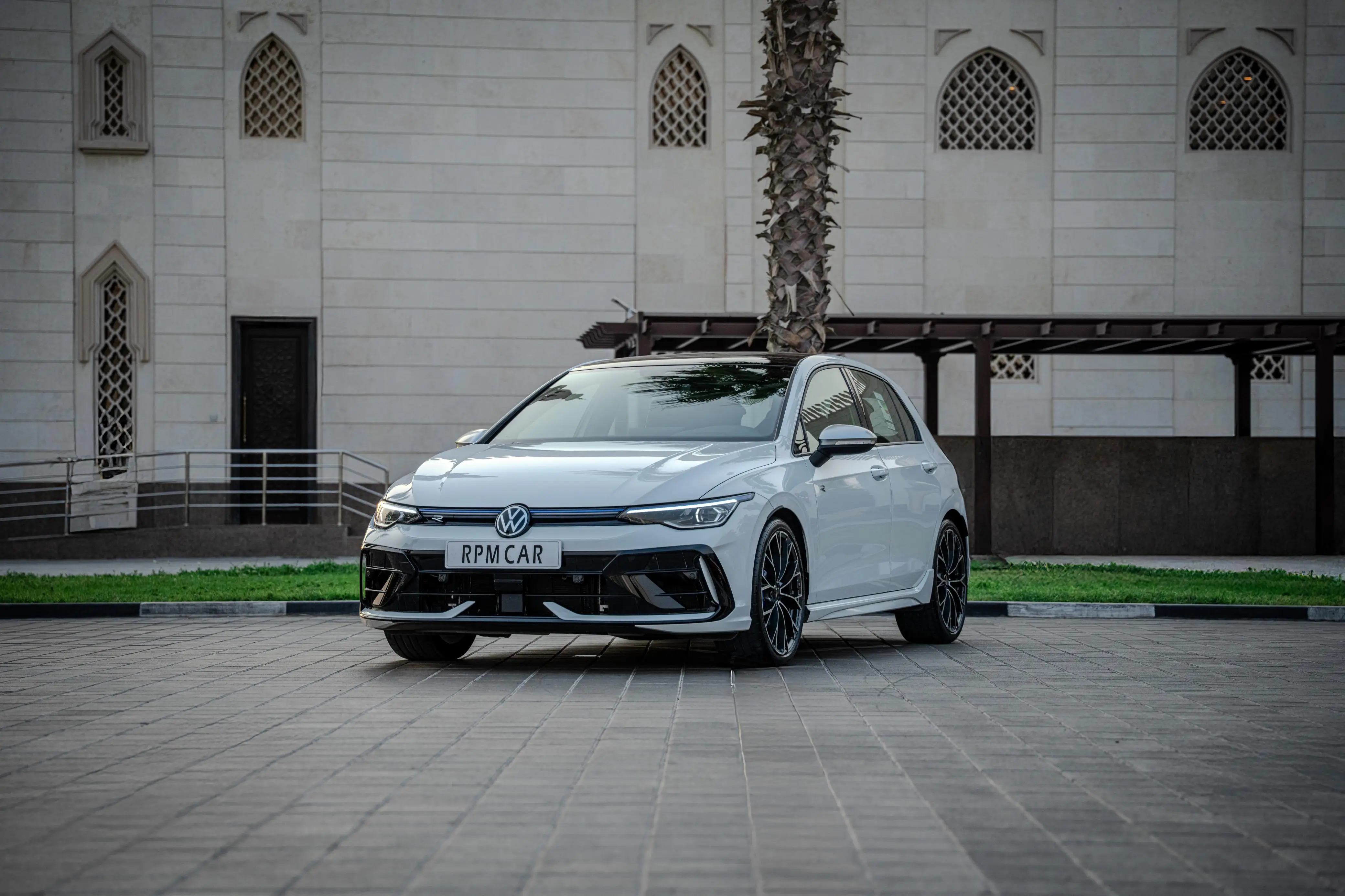 2025 Volkswagen Golf R White for Rent in Dubai rental in Al Quoz 3, Dubai