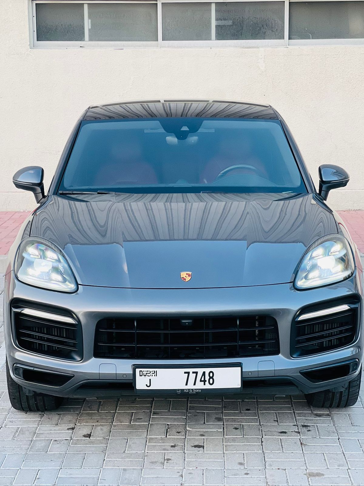 Rent a 2022 Porsche Cayenne Coupe Grey in Dubai rental in Sheikh Zayed Road, Dubai