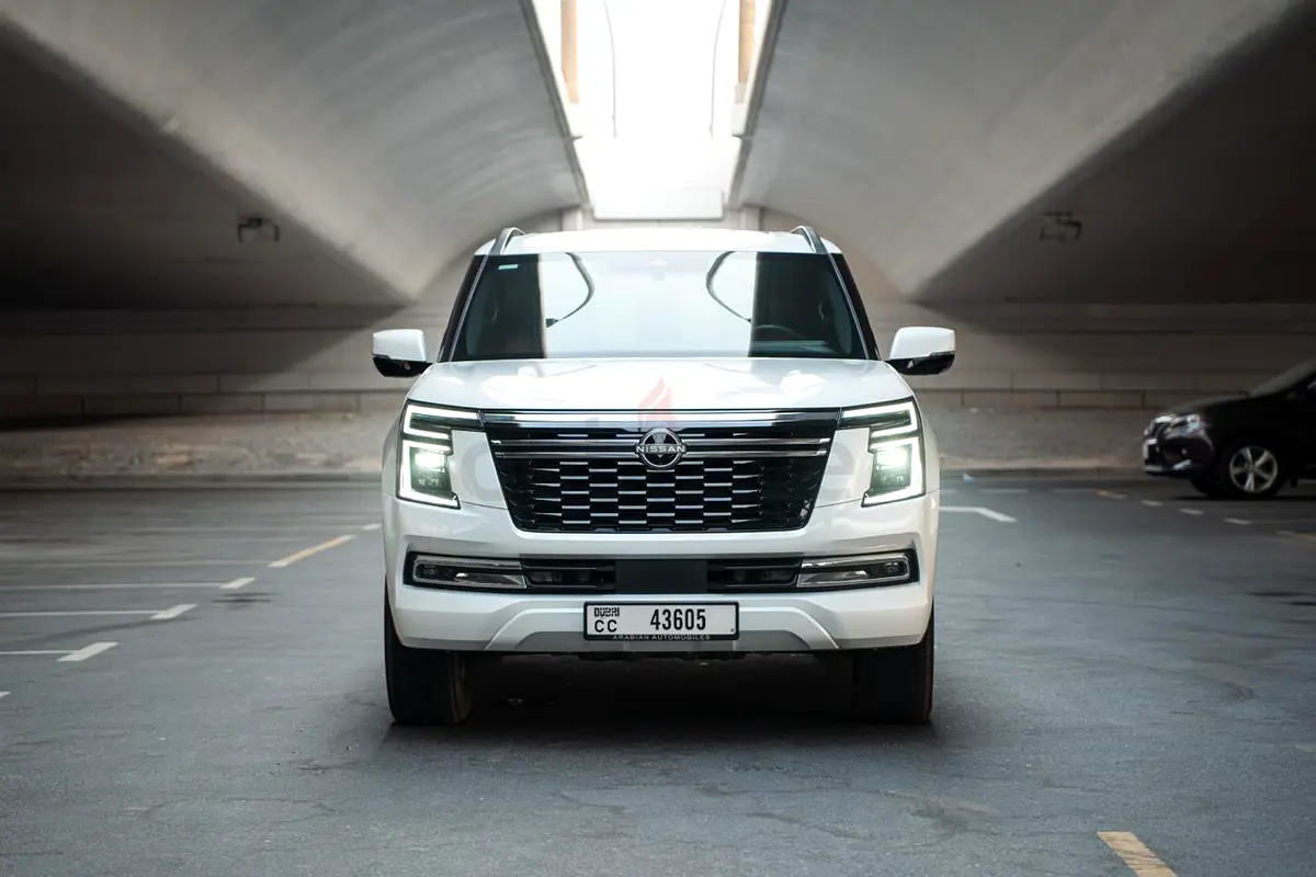 2025 Nissan Patrol for Rent in Business Bay (White) photo 2