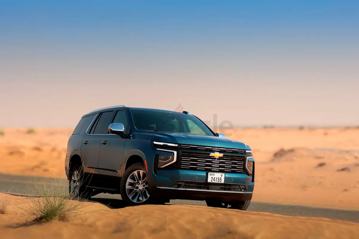 2025 Chevrolet Tahoe for Rent in Business Bay (Blue) rental in Business Bay, Dubai