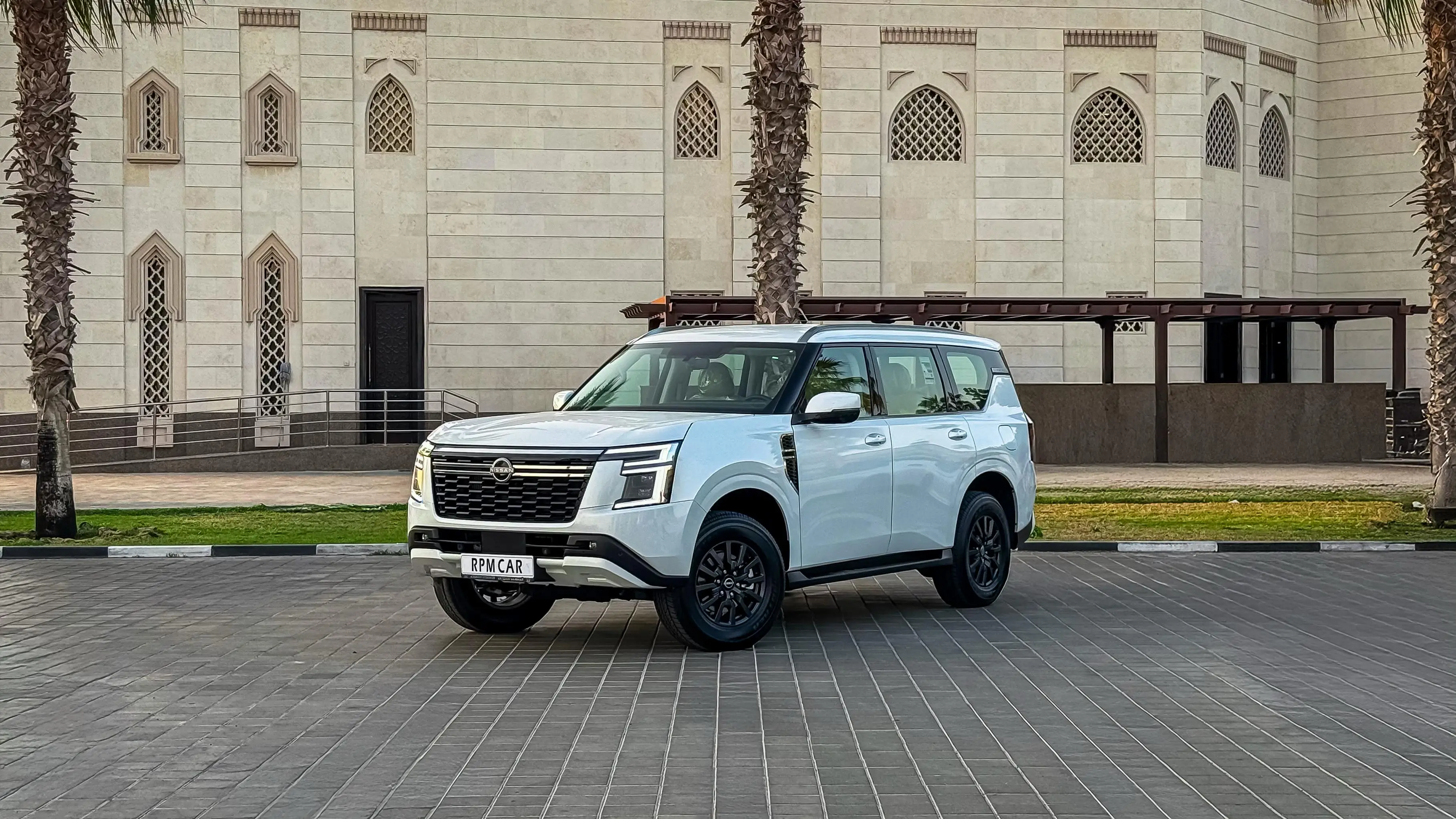Rent 2025 Nissan Patrol White in Dubai rental in Al Quoz 3, Dubai