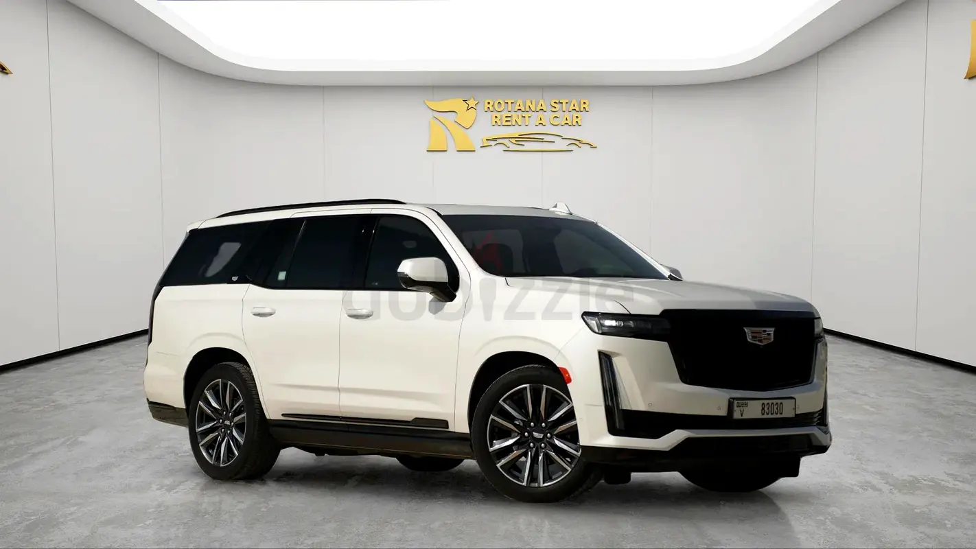 2023 Cadillac Escalade for Rent in Al Barsha 1 (White) rental in Al Barsha 1, Dubai