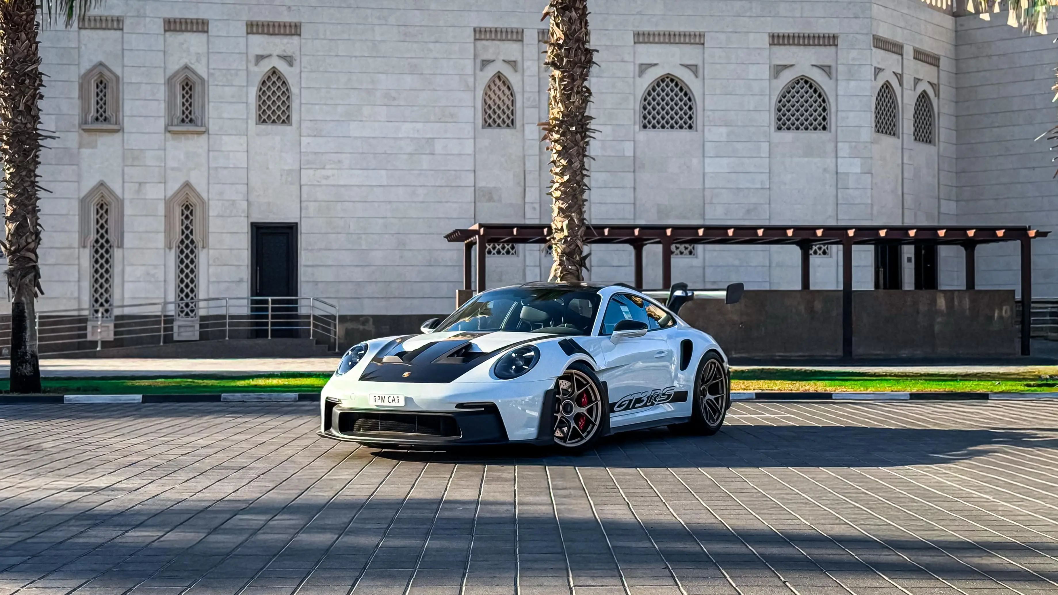 Rent a 2024 Porsche 911 GT3 RS White in Dubai rental in Al Quoz 3, Dubai