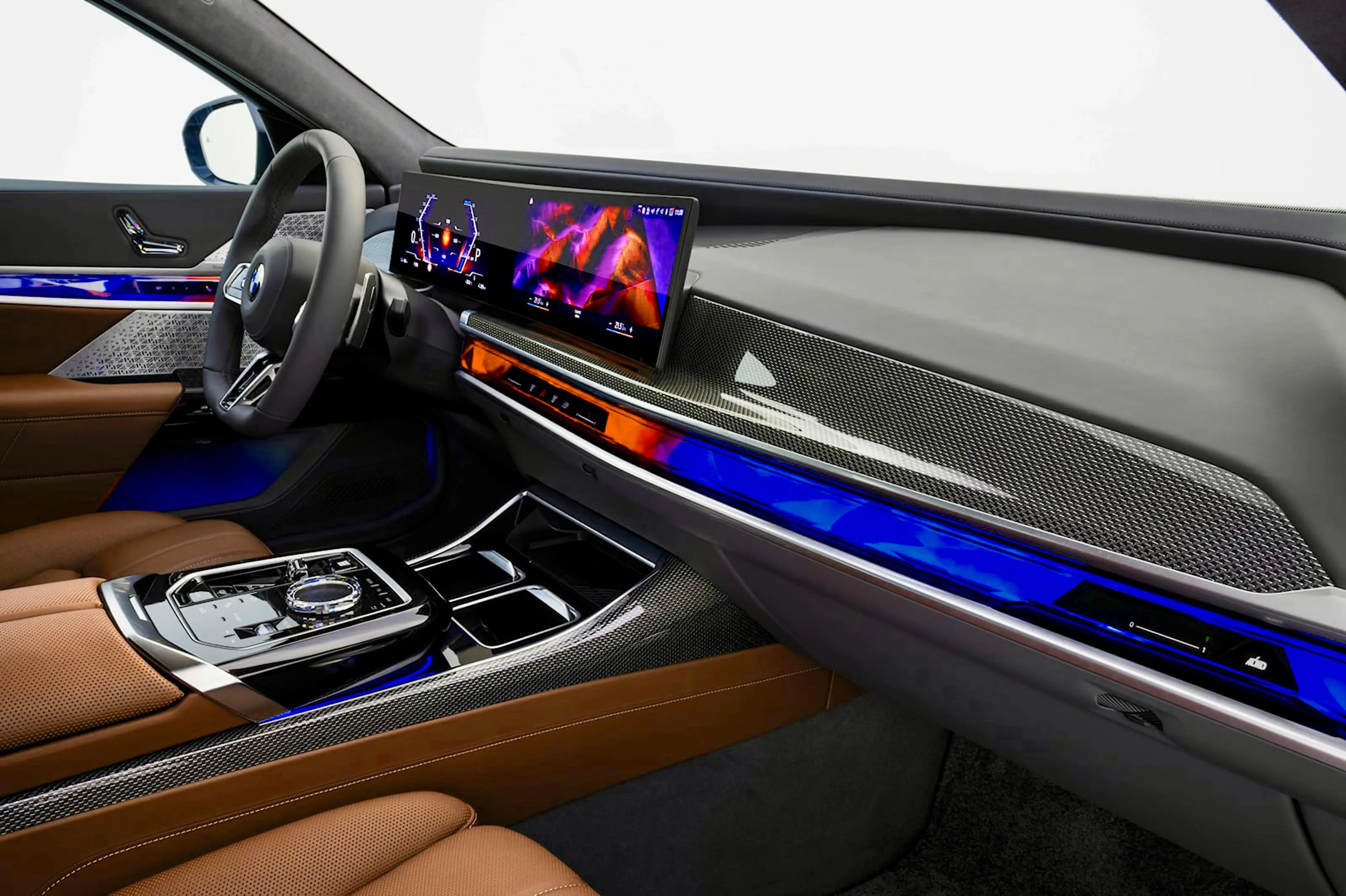 2024 BMW 740i White for Rent in Dubai photo 2