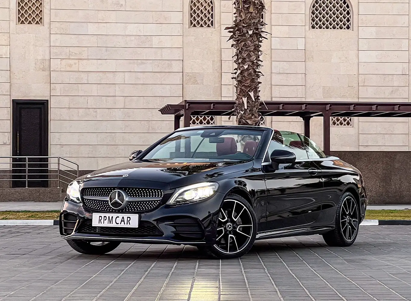 2022 Mercedes-Benz C200 Cabriolet Black for Rent in Dubai rental in Al Quoz 3, Dubai