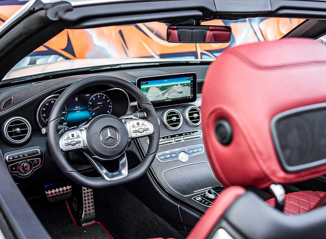 2022 Mercedes-Benz C200 Cabriolet Black for Rent in Dubai photo 5