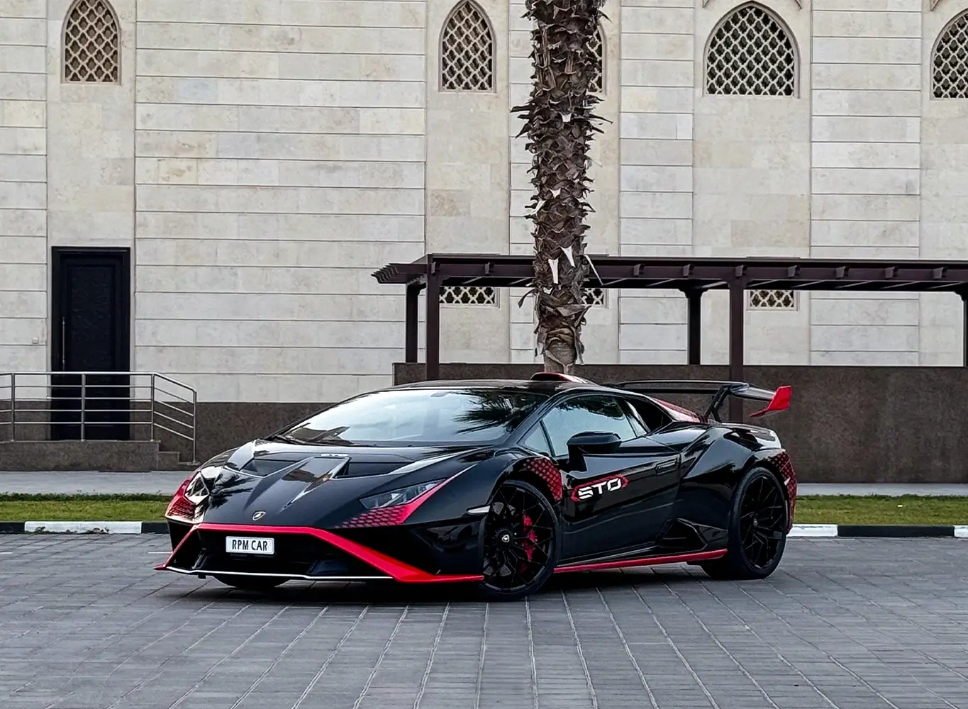 2023 Lamborghini Huracan STO Black for Rent in Dubai rental in Al Quoz 3, Dubai
