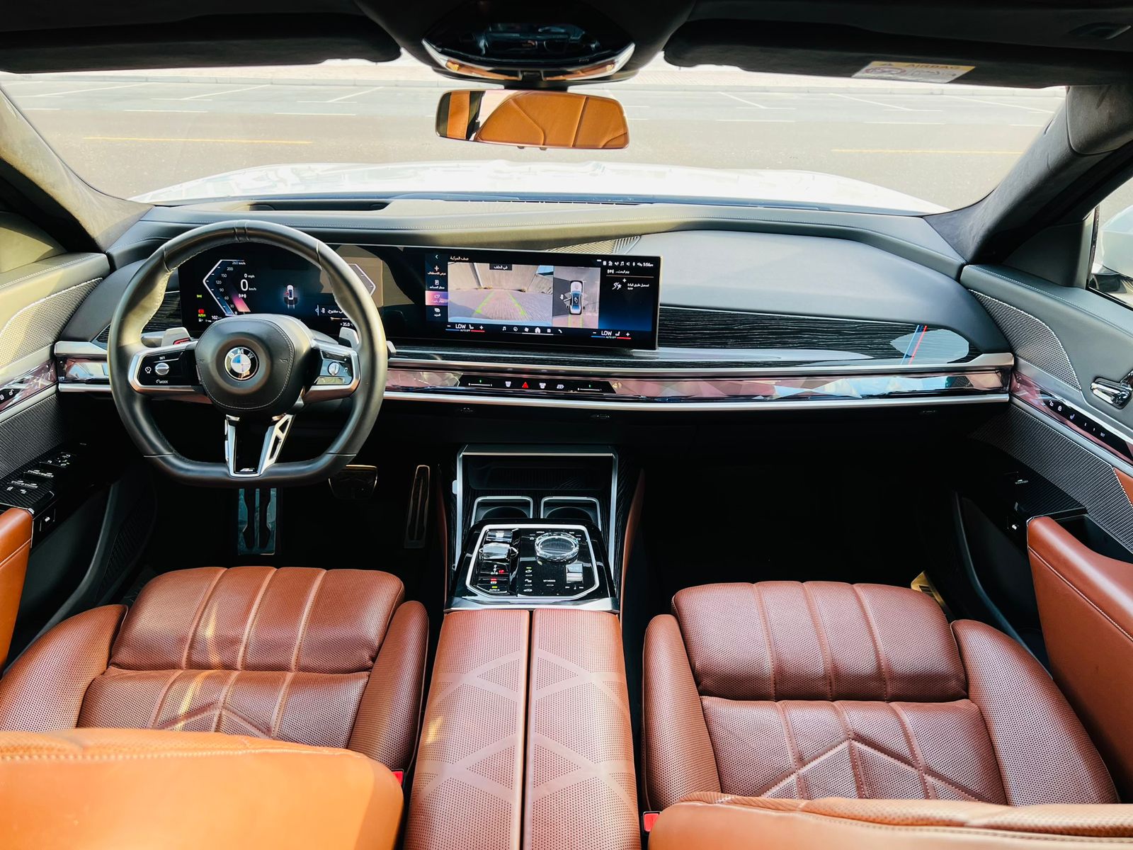 BMW 7 Series White Rental in Dubai photo 3