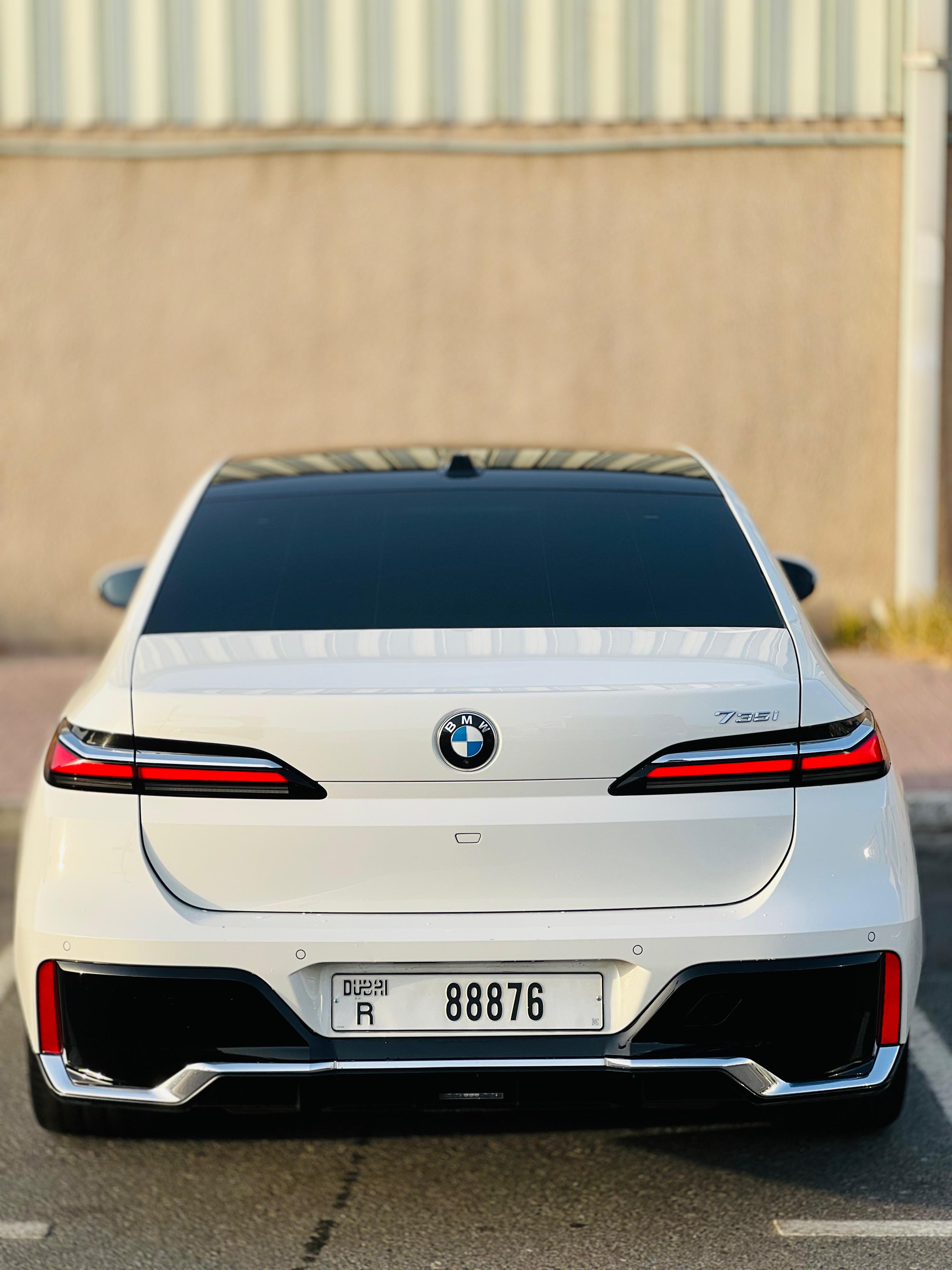 BMW 7 Series White Rental in Dubai photo 7