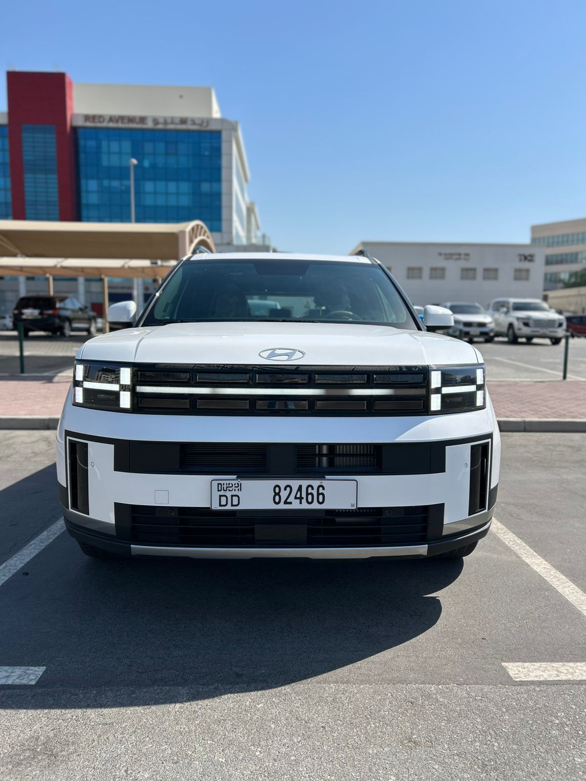 Hire 2025 Hyundai Santa Fe White in Dubai