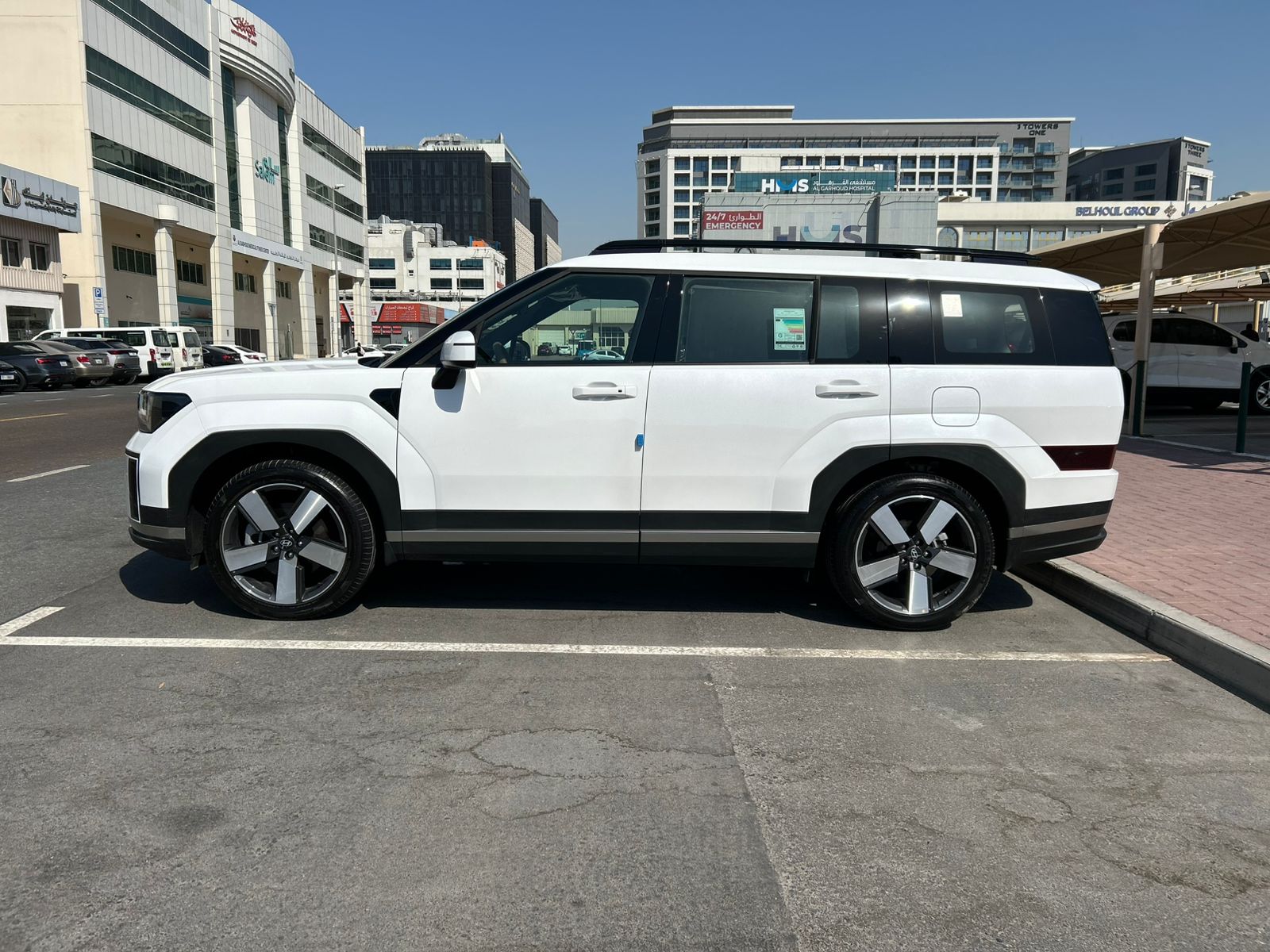 Hire 2025 Hyundai Santa Fe White in Dubai photo 3