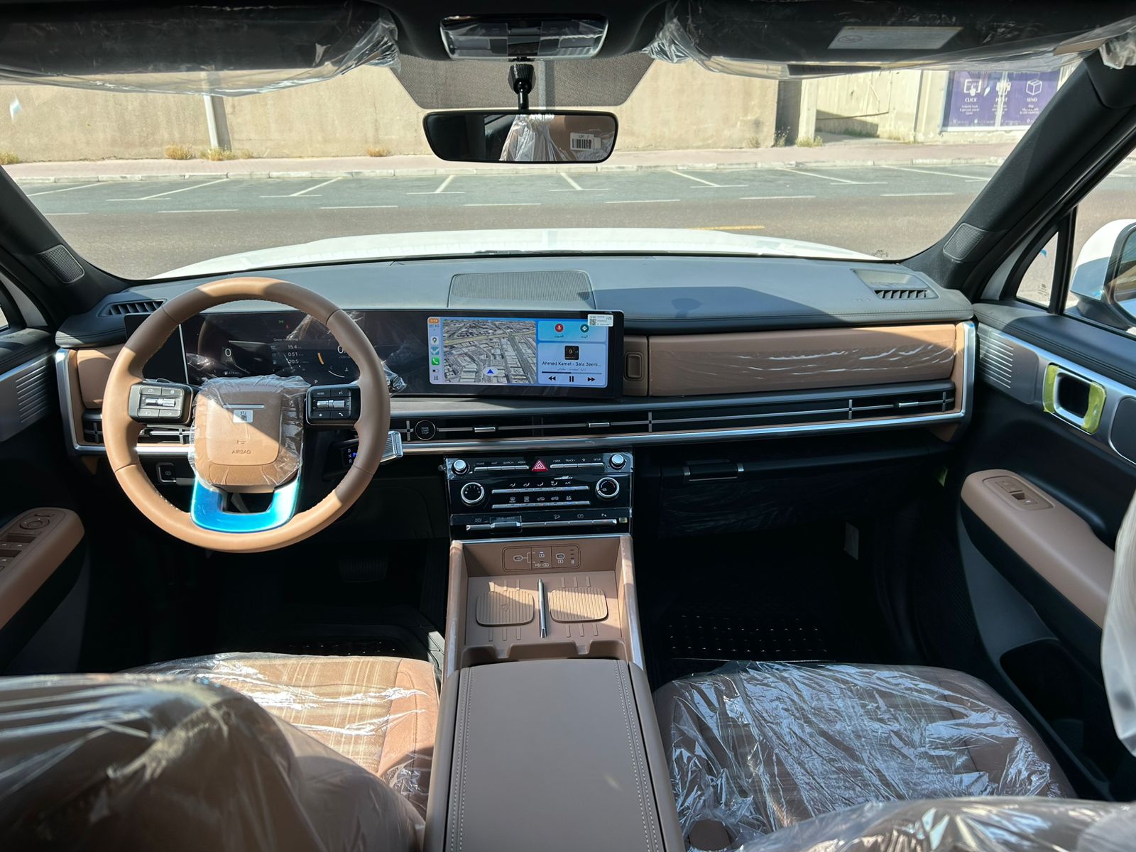 Hire 2025 Hyundai Santa Fe White in Dubai photo 4