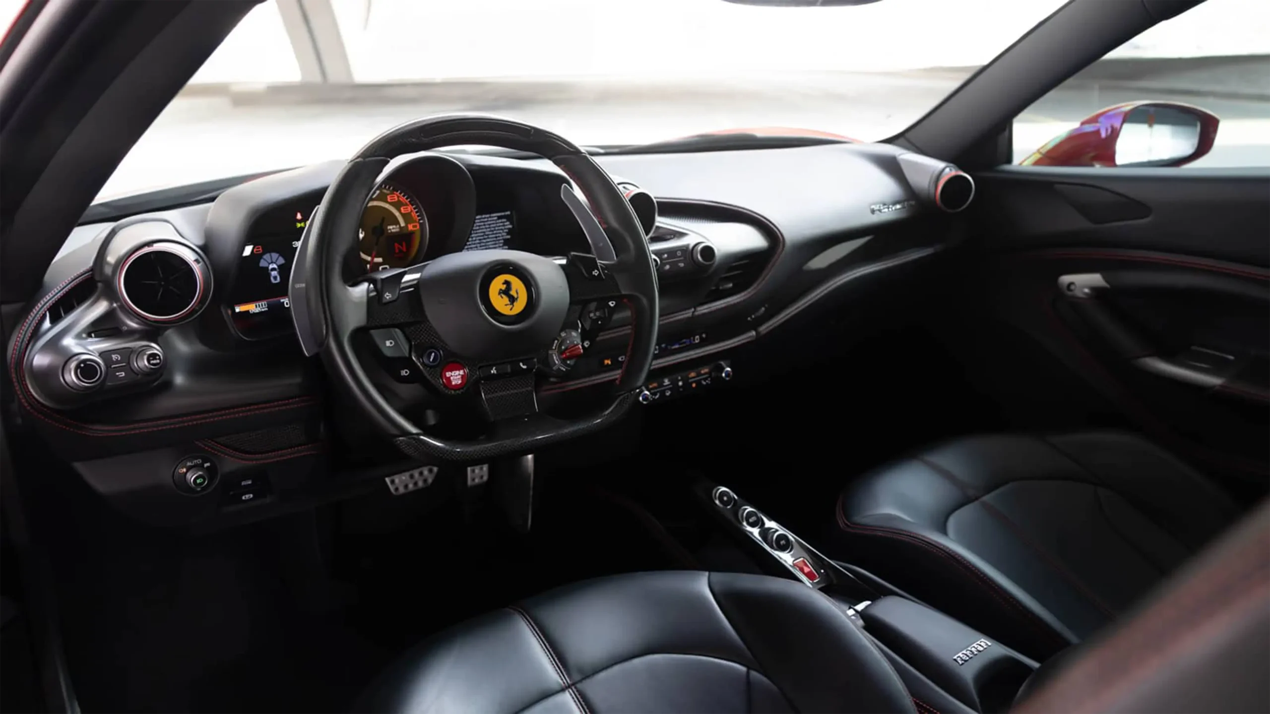 Hire Ferrari F8 Tributo Red in Dubai photo 7