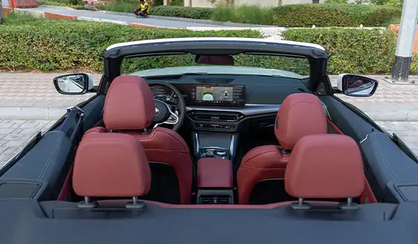 BMW 420i Convertible White Rental in Dubai photo 5