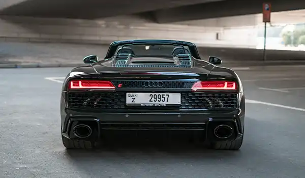 Rent a Audi R8 Spyder Grey in Dubai photo 4