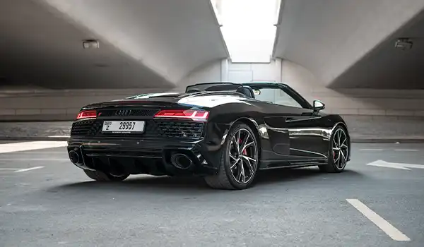Rent a Audi R8 Spyder Grey in Dubai photo 5