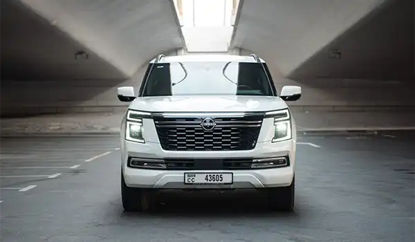 2025 Nissan Patrol White for Rent in Dubai photo 2