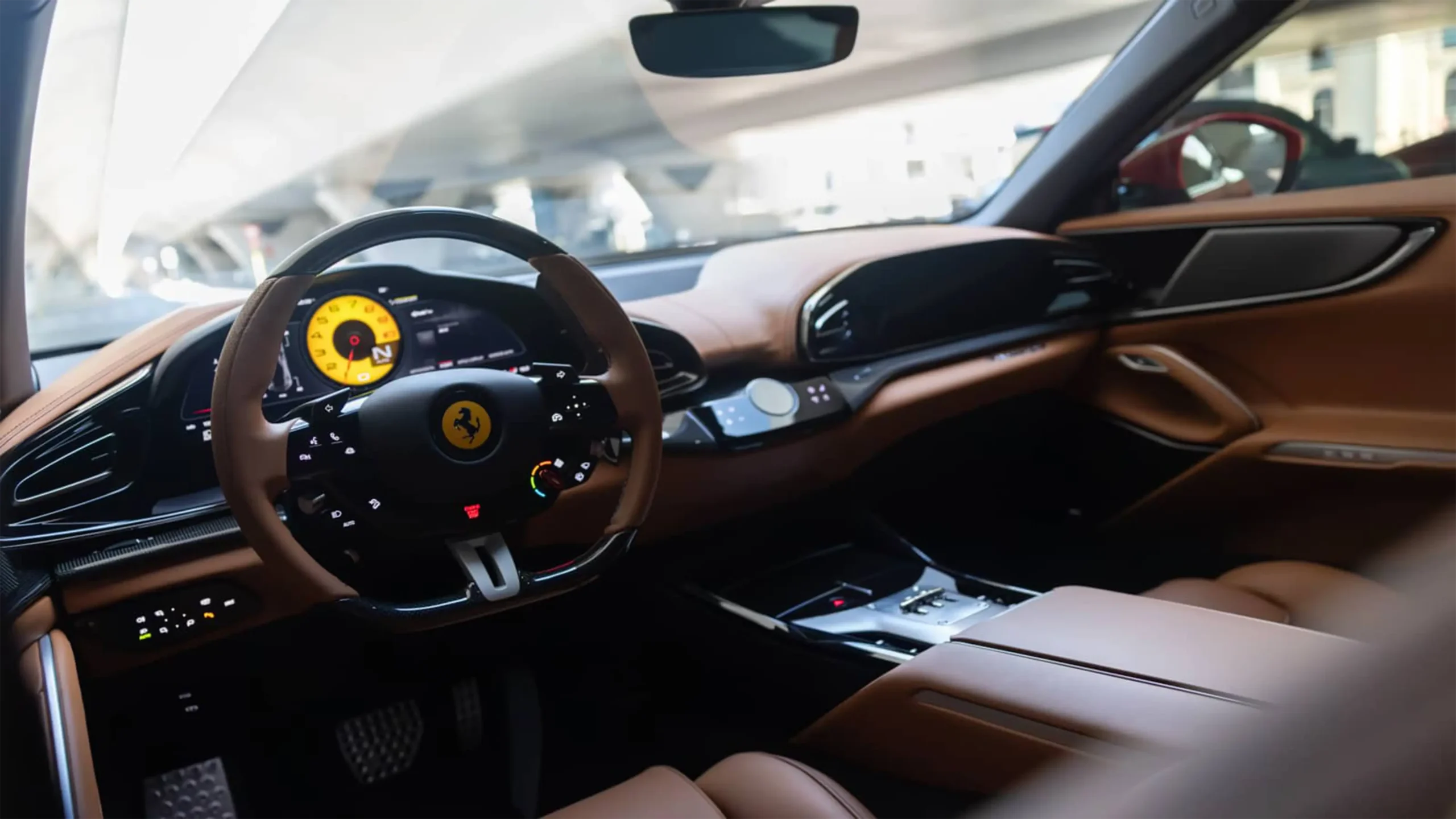 Hire Ferrari Purosangue Red in Dubai photo 8