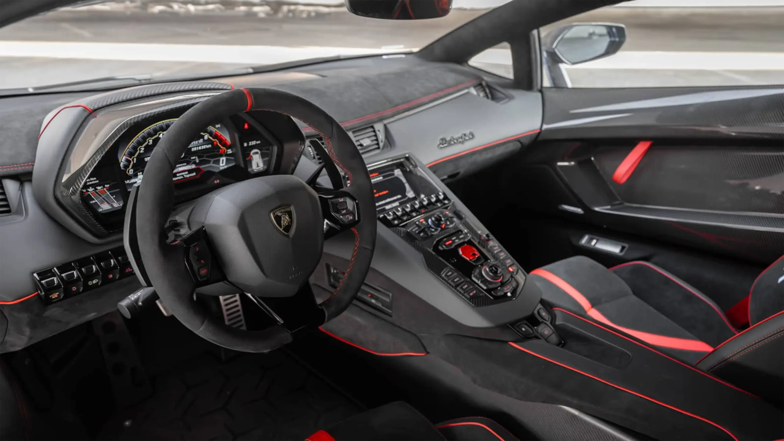 Rent a Lamborghini Aventador SVJ Blue in Dubai photo 4