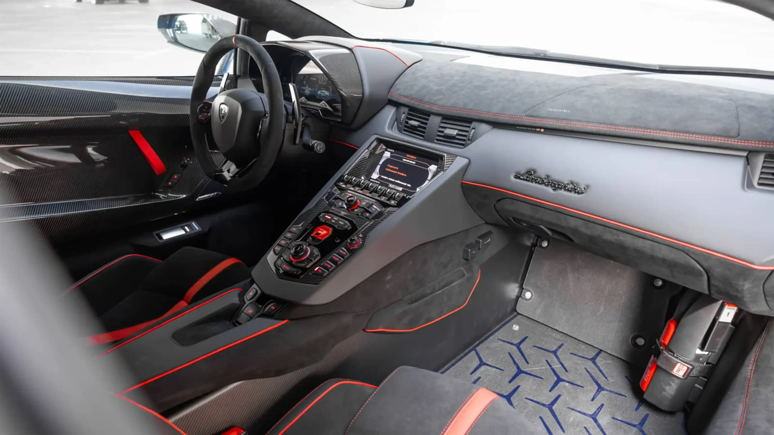 Rent a Lamborghini Aventador SVJ Blue in Dubai photo 5
