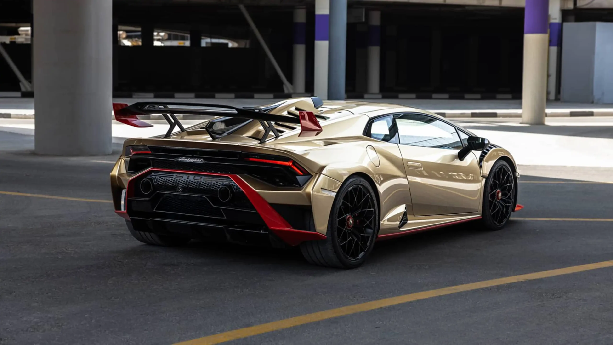 Hire Lamborghini Huracan STO Gold in Dubai photo 3