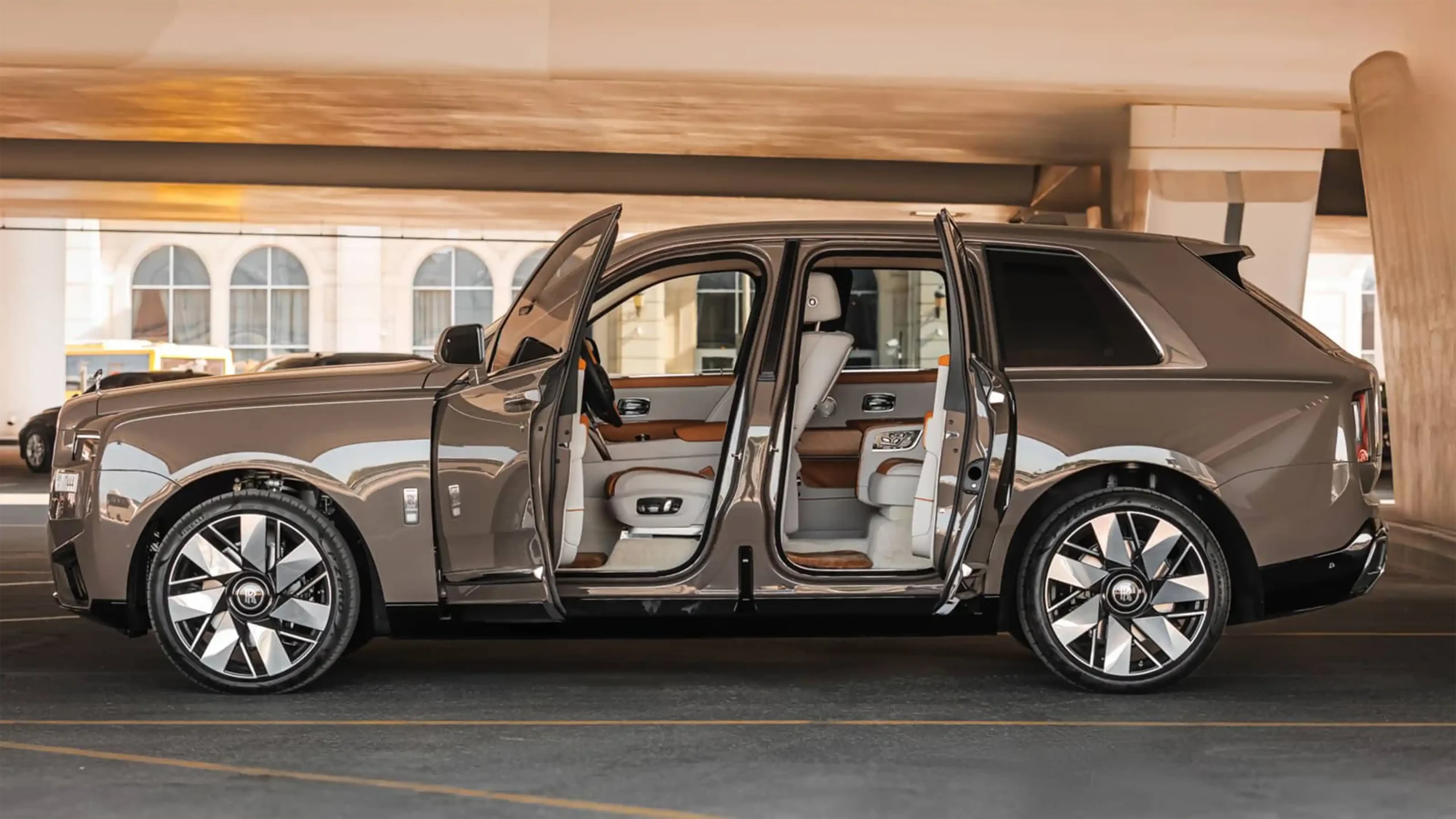 Rent 2025 Rolls-Royce Cullinan Brown in Dubai photo 3