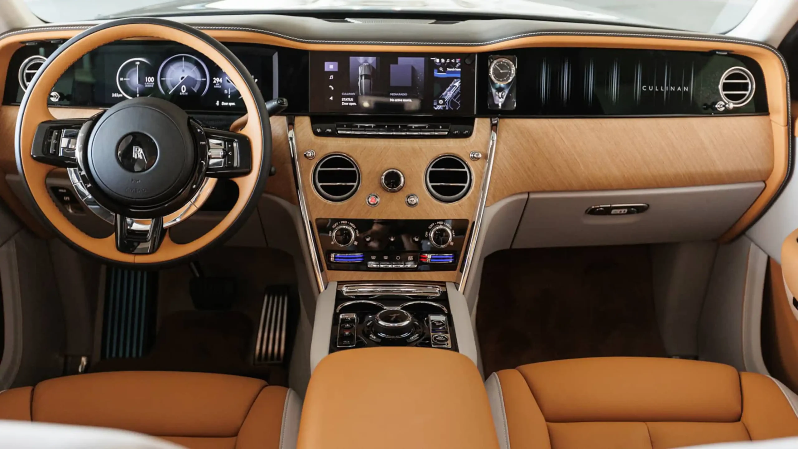 Rent 2025 Rolls-Royce Cullinan Brown in Dubai photo 4