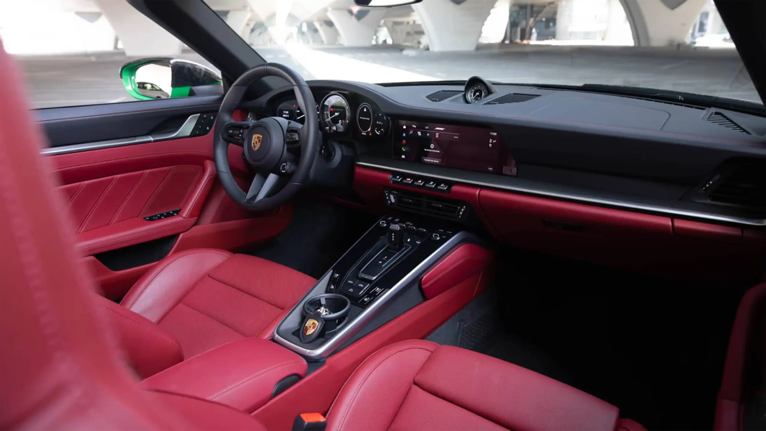 Porsche 911 Turbo S Green for Rent in Dubai photo 5