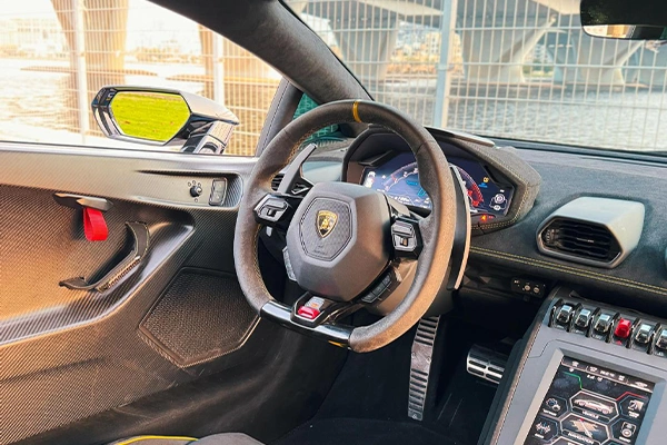 Rent a Lamborghini Huracan STO Blue in Dubai photo 8