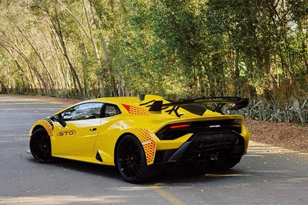 Rent Lamborghini Huracan STO Yellow in Dubai photo 2