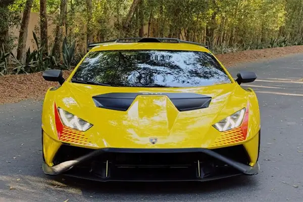 Rent Lamborghini Huracan STO Yellow in Dubai photo 3