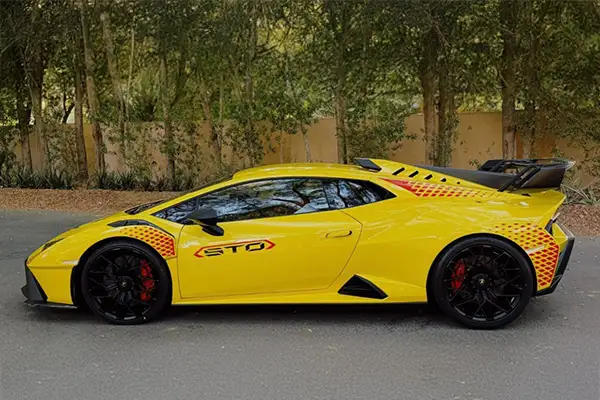 Rent Lamborghini Huracan STO Yellow in Dubai photo 4