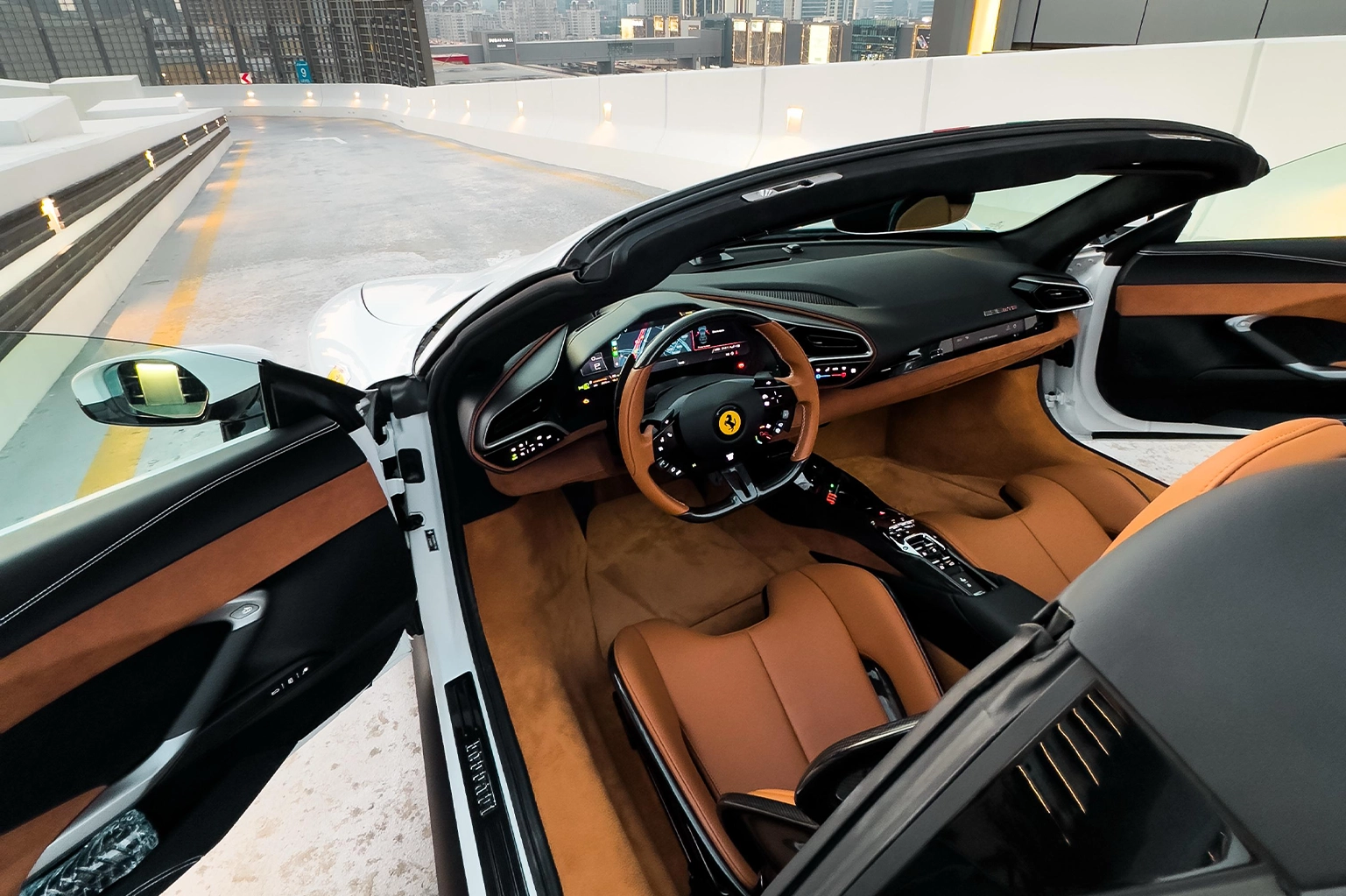 Rent Ferrari 296 GTS White in Dubai photo 3