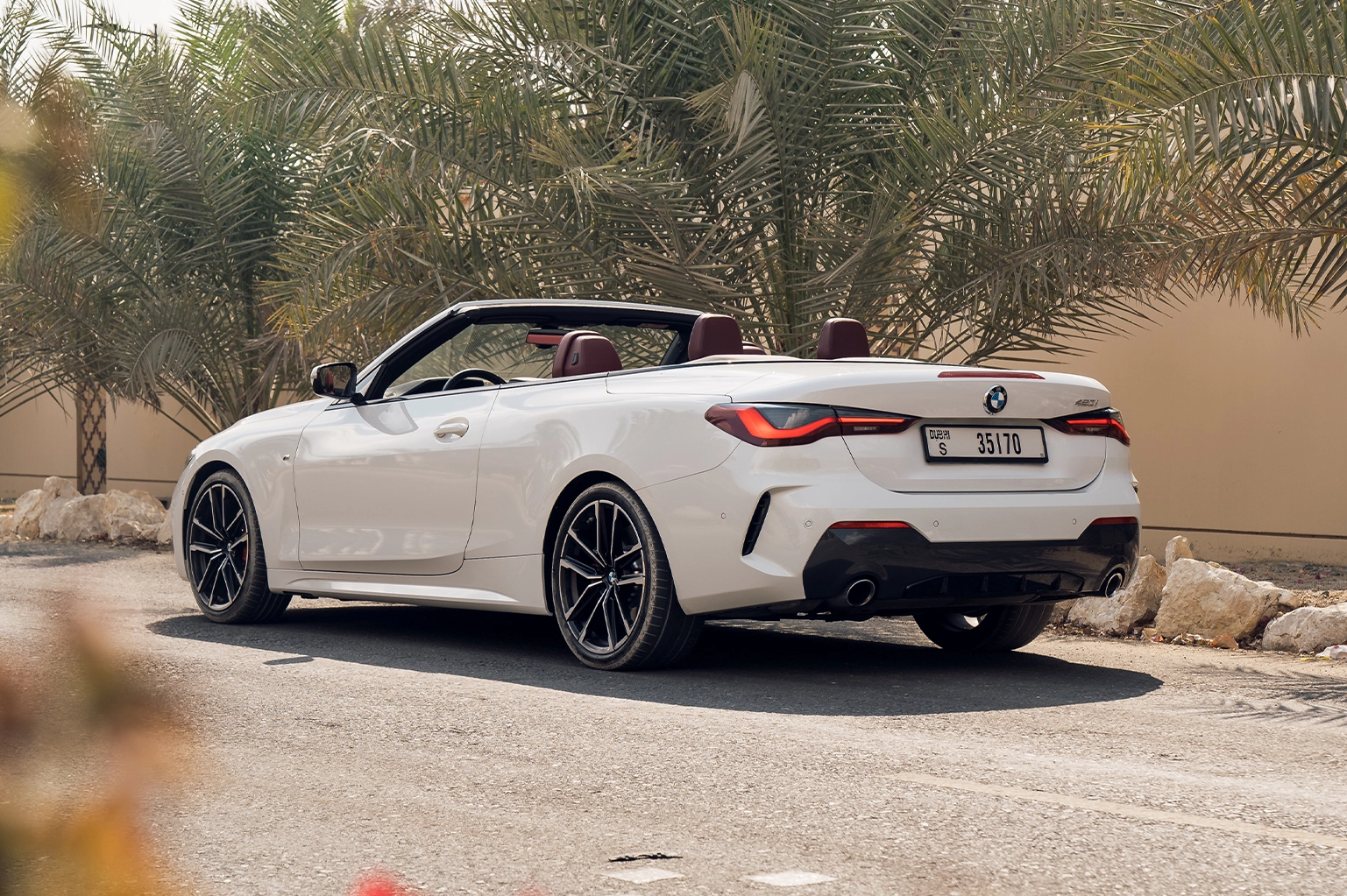 Hire BMW 420i Convertible White in Dubai