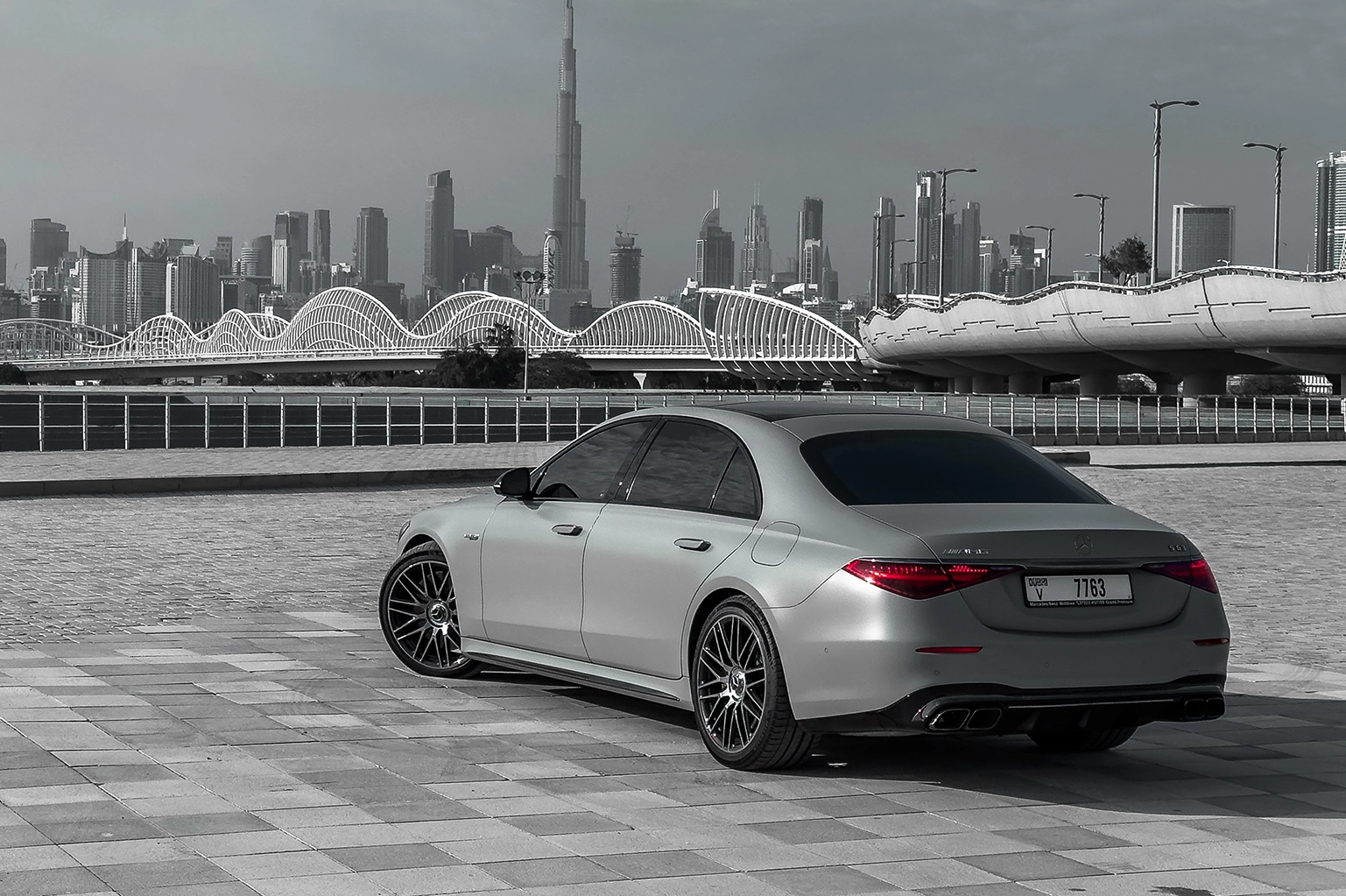 Rent Mercedes-Benz S63 AMG Silver in Dubai photo 3