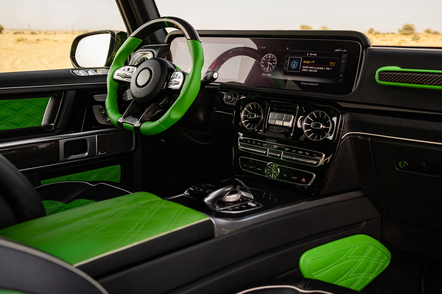 Mercedes-Benz G-Class Mansory P820 Green Rental in Dubai photo 6