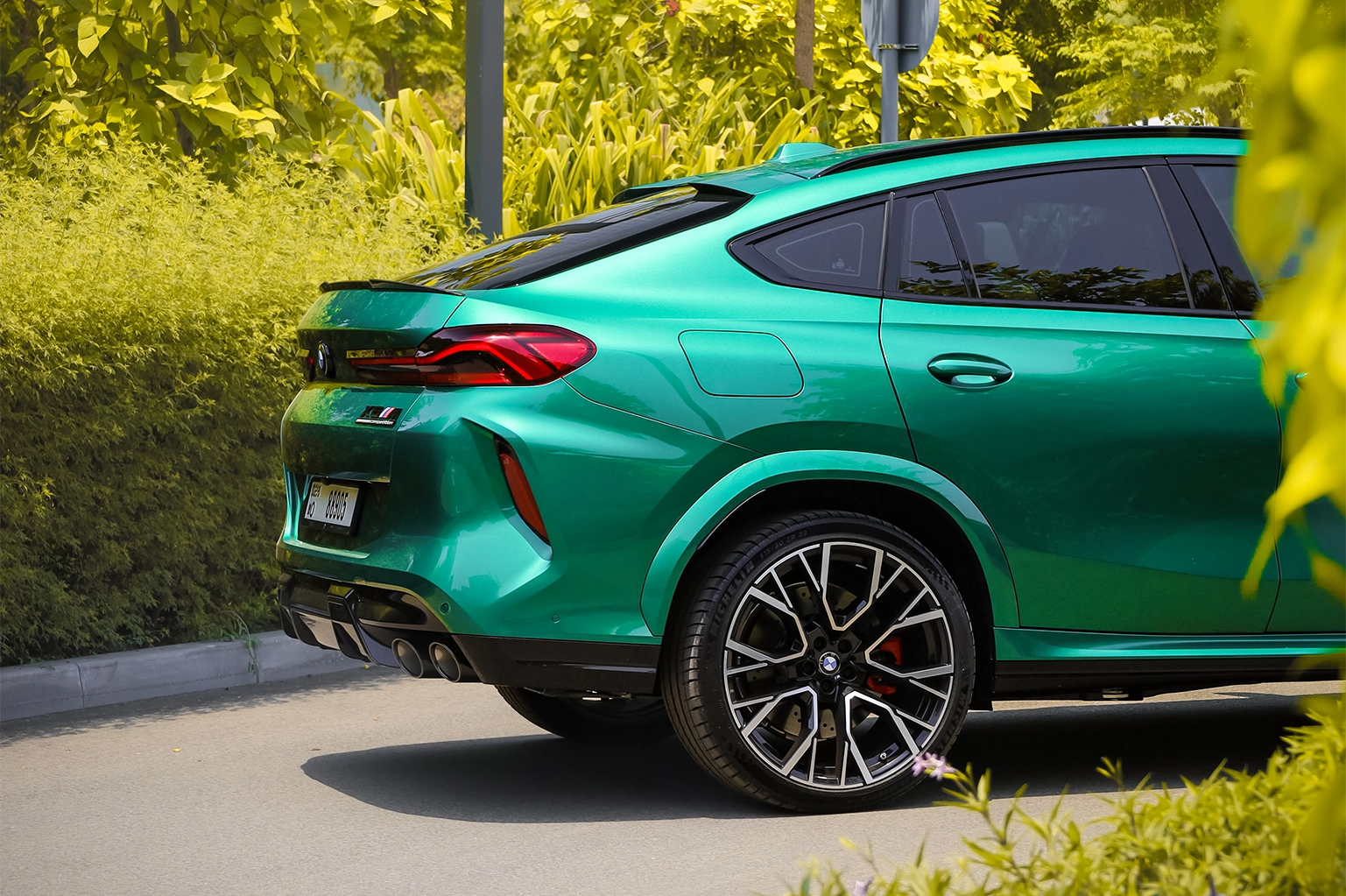 BMW X6 M Competition Green Rental in Dubai photo 4