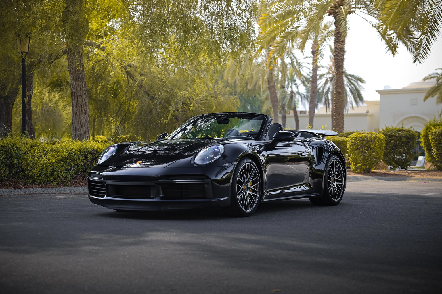 Rent a Porsche 911 Turbo S Black in Dubai