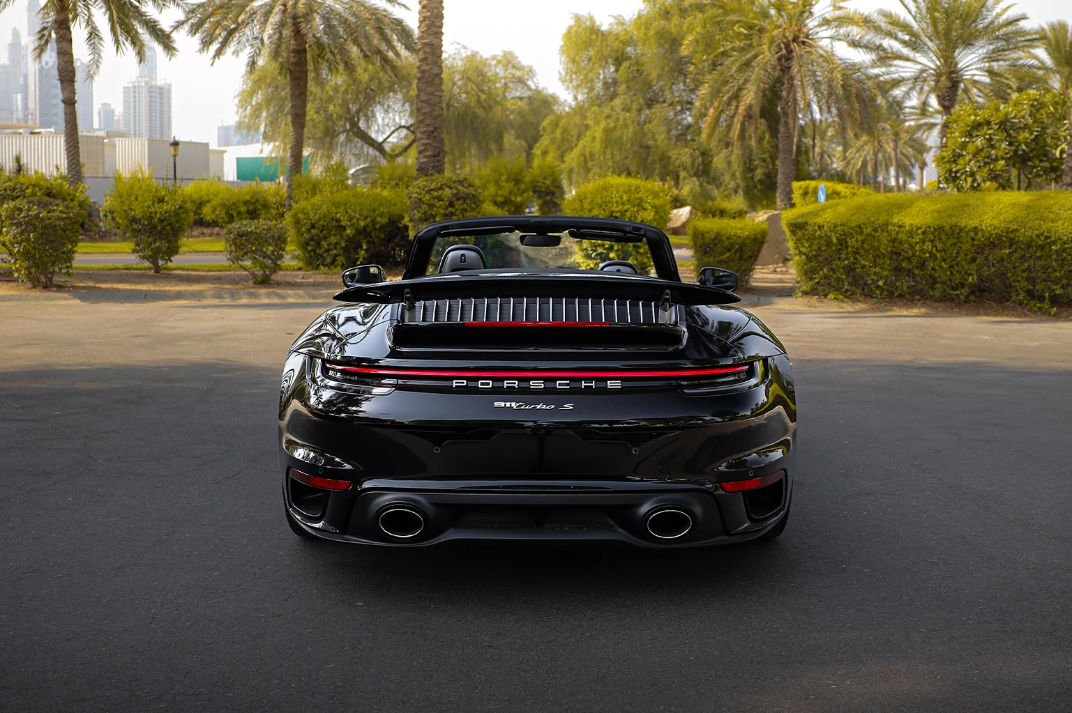 Rent a Porsche 911 Turbo S Black in Dubai photo 2