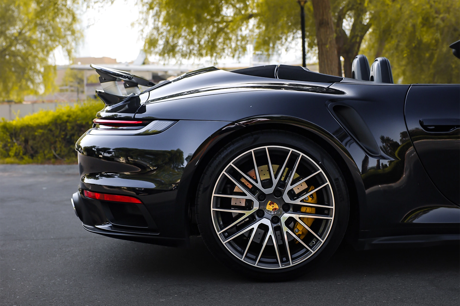 Rent a Porsche 911 Turbo S Black in Dubai photo 3