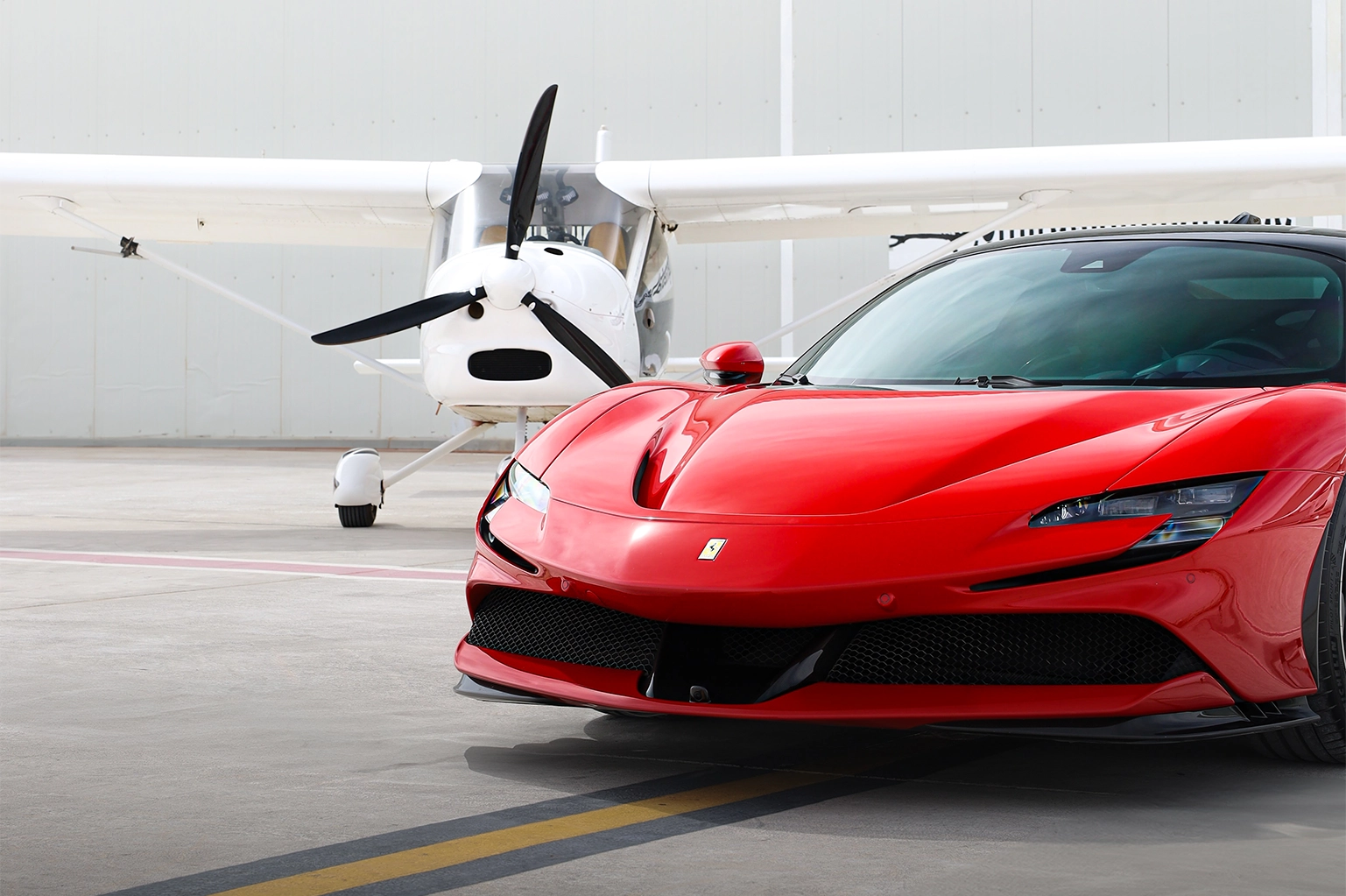 Rent Ferrari SF90 Stradale Red in Dubai photo 3